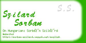 szilard sorban business card